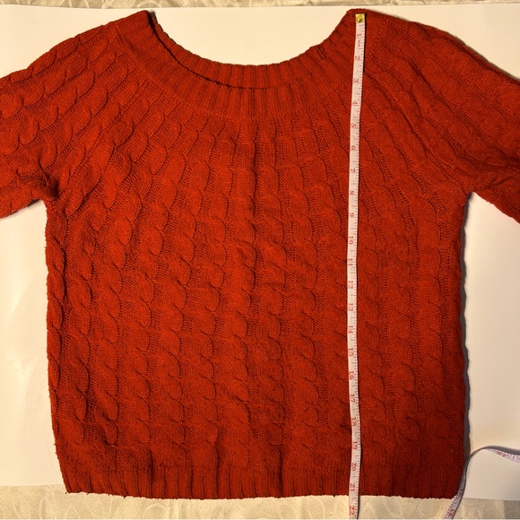 Knitted Sweater S two-third Sleeve Light Bright for Every Day Cute Lift Up Mood - Picture 7 of 8